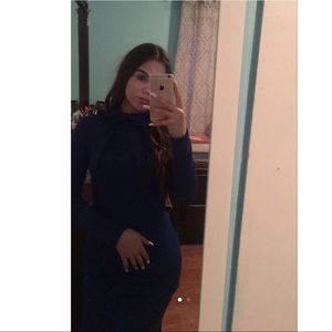 Royal blue fitted dress